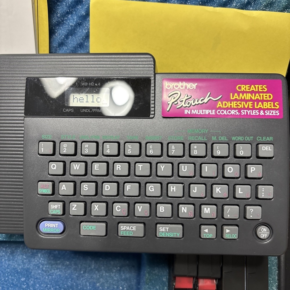 Brother P-Touch Label‎ Maker Electronic Labeling System PT-12/15 w/ Tape & Case